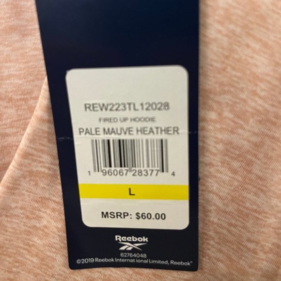NWT Reebok Hoodie, (Pink), Large - Picture 5 of 7